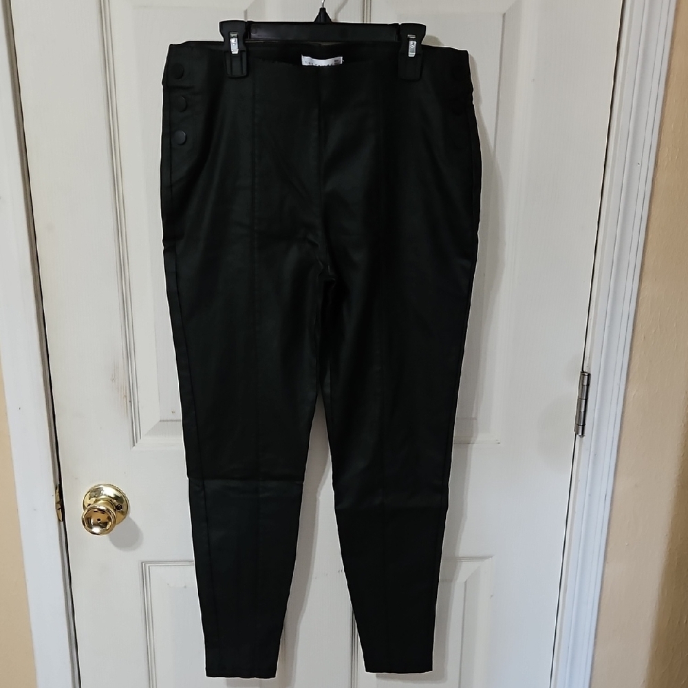 Women's Faux Leather Black Skinny Pants